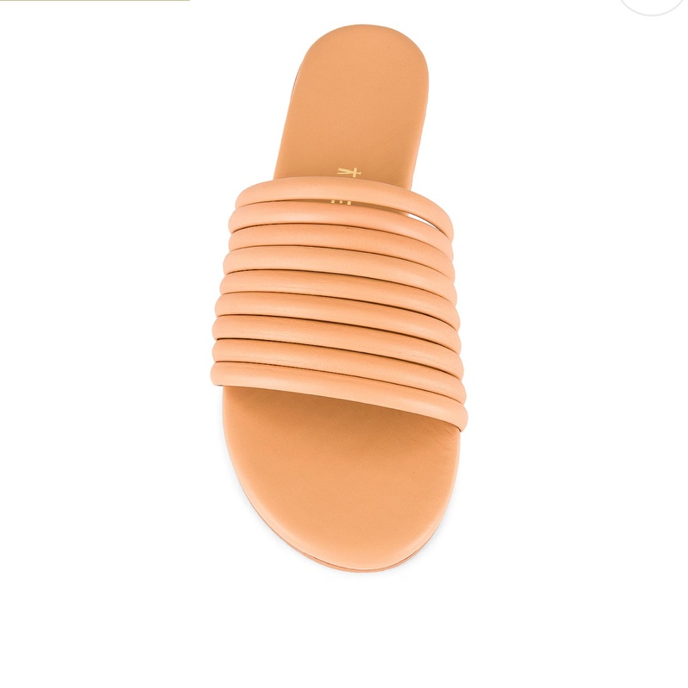 TKEES Caro sandal in nude- Stylish Tan Slide Sandals
